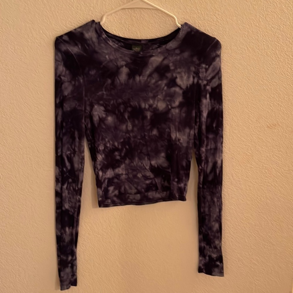 Blue Tye Dye Crop Top